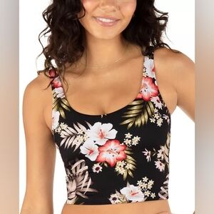HurleyJuniors' Highland Tropics Printed Scoop-Neck Bikini. NWTs Sz L #F19